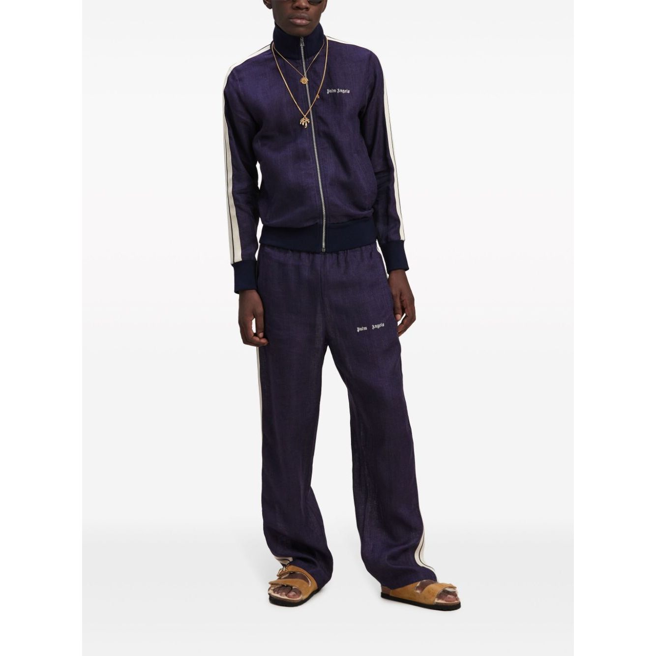 Palm Angels Sweaters Blue Topwear