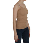 PINK MEMORIES Beige Sleeveless Spaghetti Strap Tank Blouse TSH3914-40