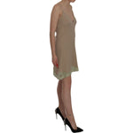 PINK MEMORIES Beige Lace Spaghetti Strap Mini Cotton Dress TSH3477-44