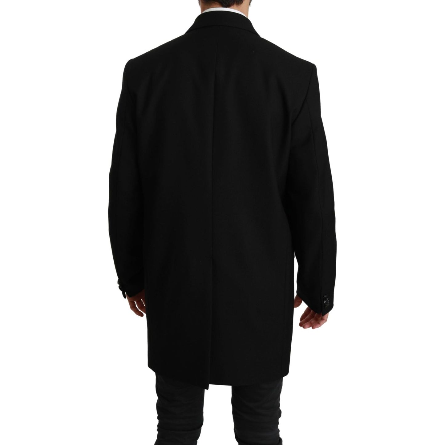 Dolce & Gabbana Black 100% Wool Jacket Coat Blazer JKT2591-50