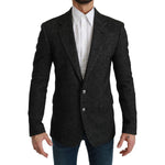 Dolce & Gabbana Gray Plaid Check Slim Fit Jacket Blazer KOS1778-46