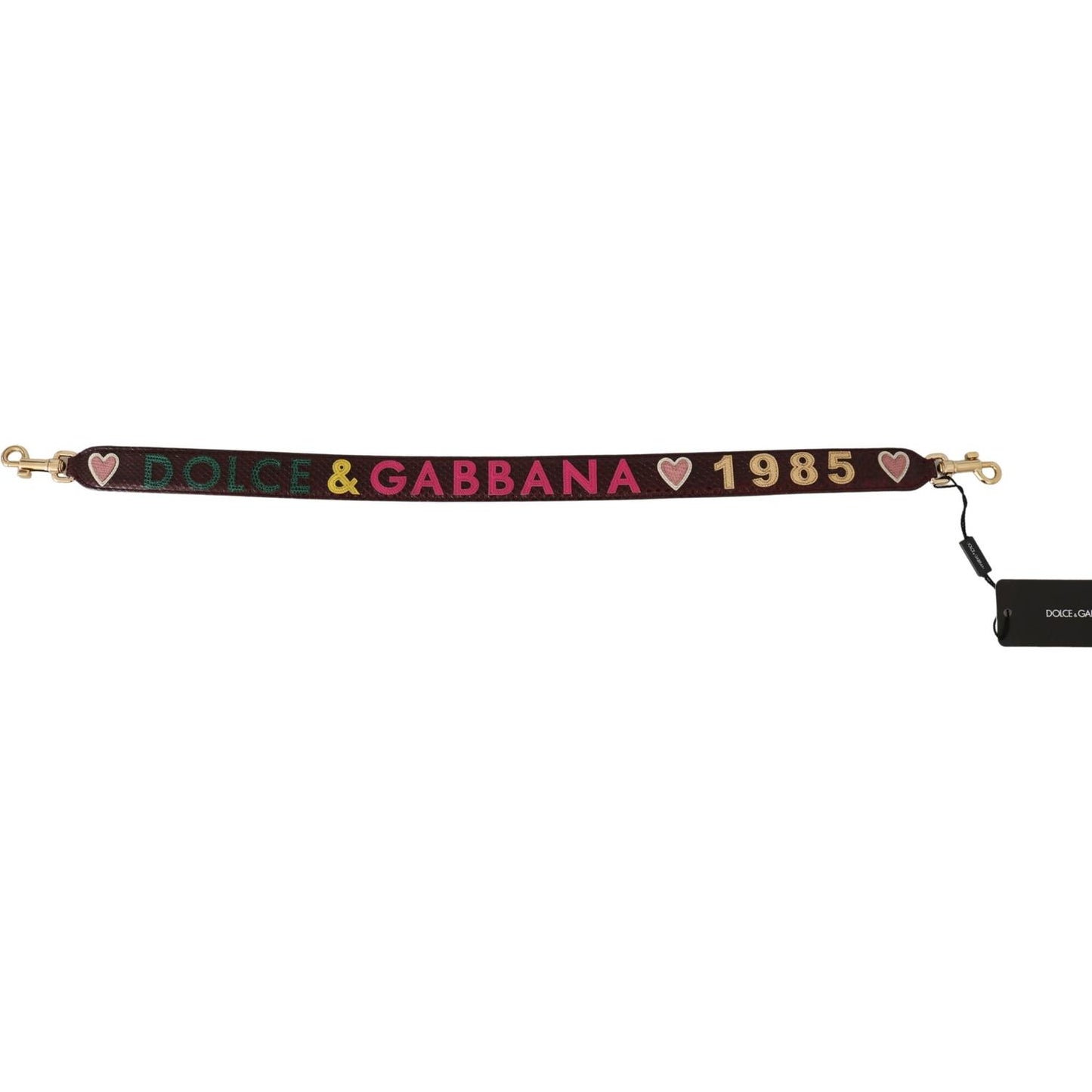 Dolce & Gabbana Bordeaux Exotic Skin Leather Belt Shoulder Strap Handbags, Wallets & Cases