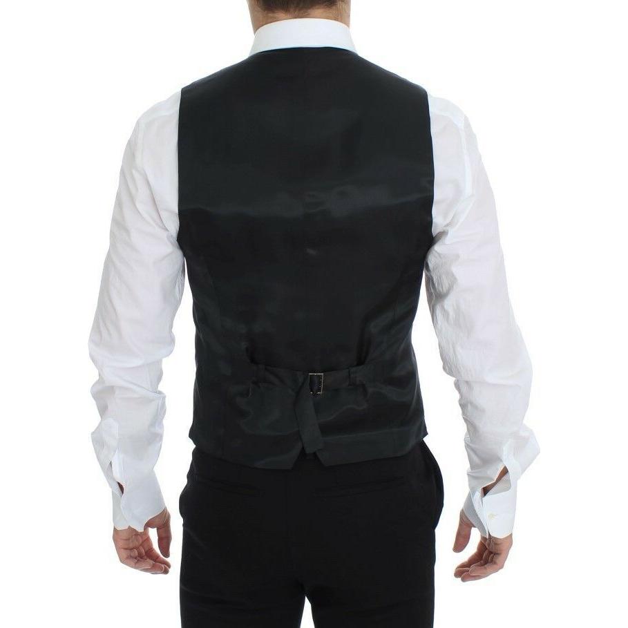 Dolce & Gabbana Gray Wool Stretch Dress Blazer Vest VE10110-50