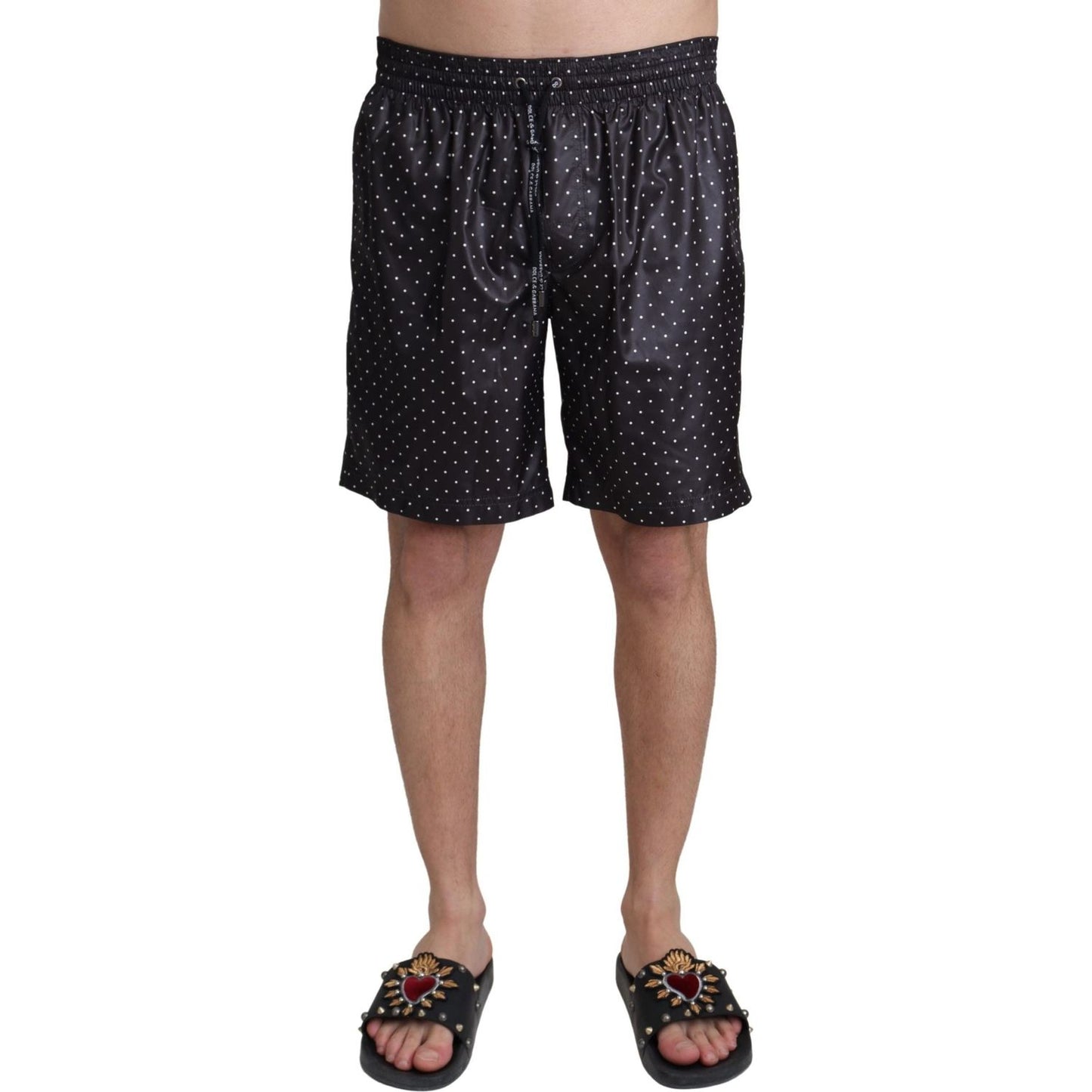 Dolce & Gabbana Black Polka Dot Print Beachwear Swimwear BIK1106-IT4