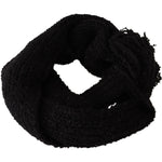 Dolce & Gabbana Black Virgin Wool Knitted Wrap Shawl Scarf MS2316 BG