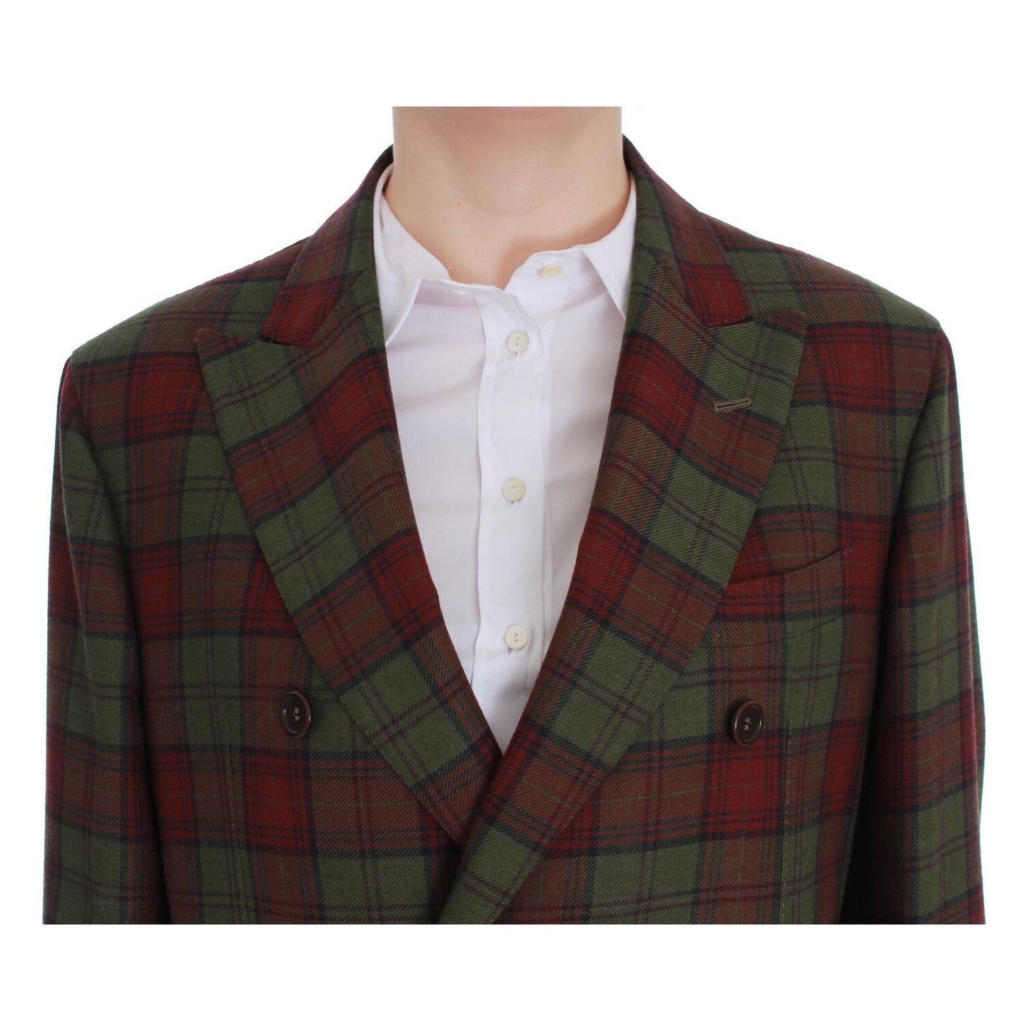 BENCIVENGA Green Wool Double Breasted Bordeaux