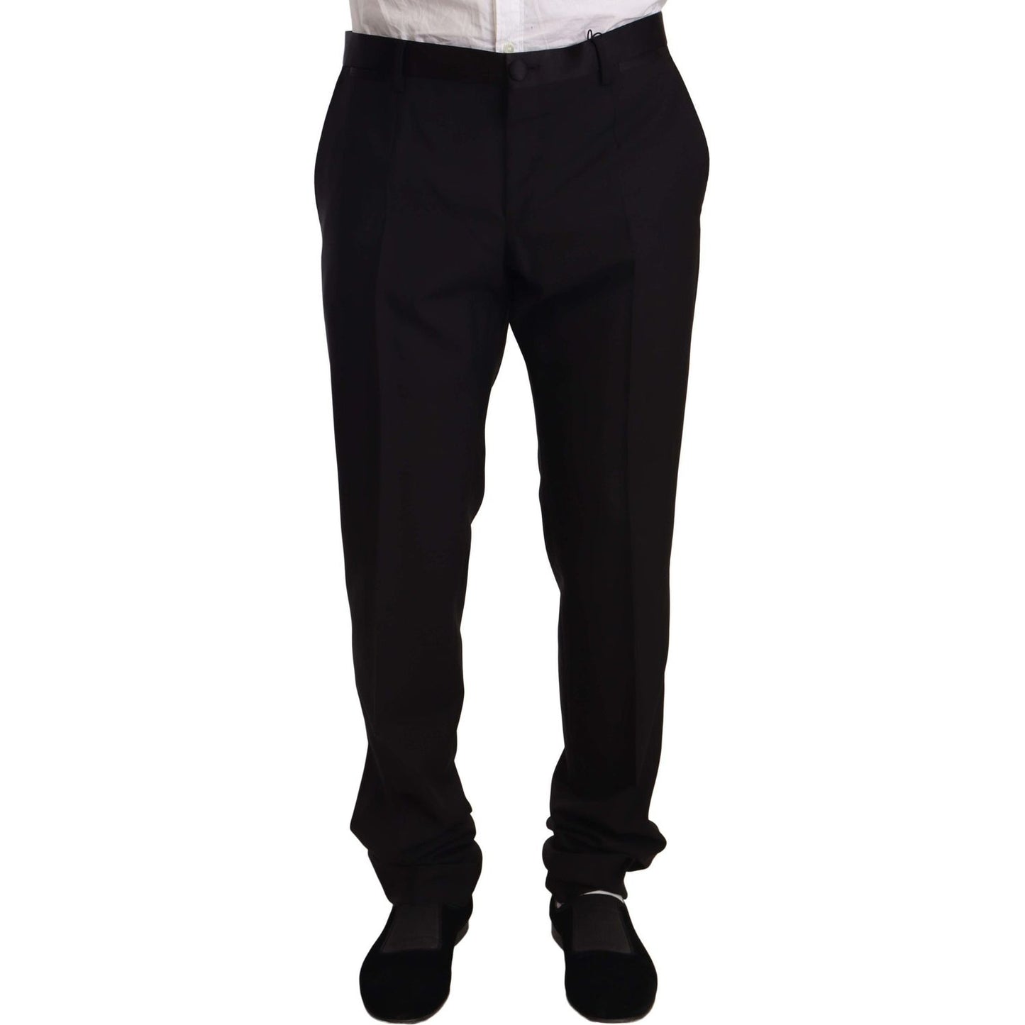 Dolce & Gabbana Black Wool Formal Tuxedo Trouser Pants PAN72252 -56