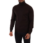 Dolce & Gabbana Brown Cashmere Turtleneck Pullover Sweater TSH6593 -46