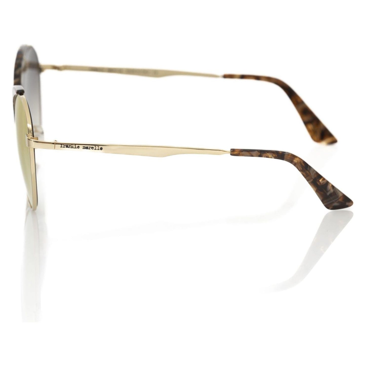 Frankie Morello Beige Metallic Women Sunglass FR-22086