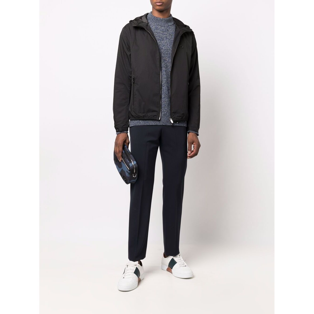 Emporio Armani water-repellent hooded jacket