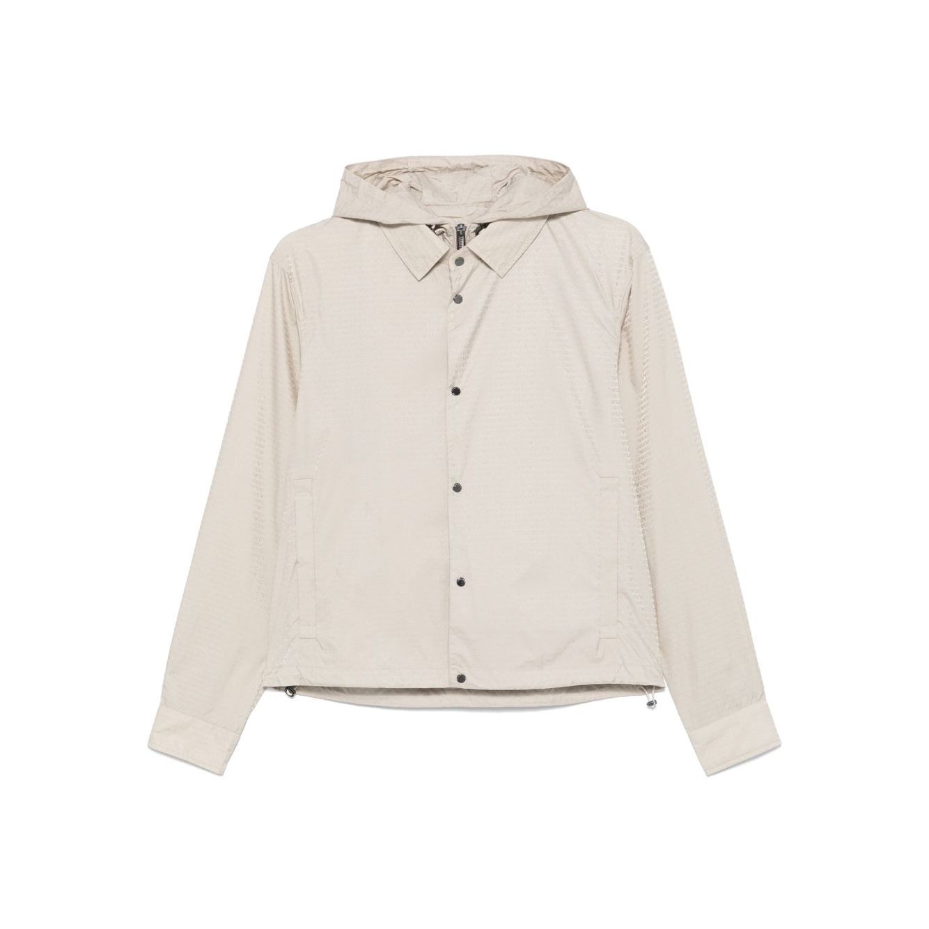 Emporio Armani Blouson with internal nylon bib jacquard all-over lettering Jackets