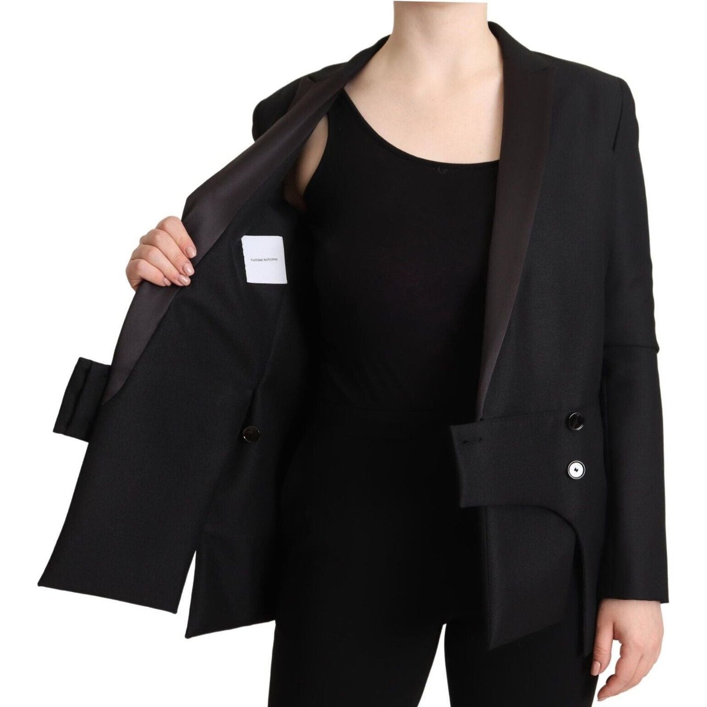 Costume National Black Long Sleeves Double Breasted Jacket Costume National