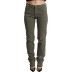 Ermanno Scervino Chic Grey Low Waist Skinny Jeans Ermanno Scervino Dark Slate Gray