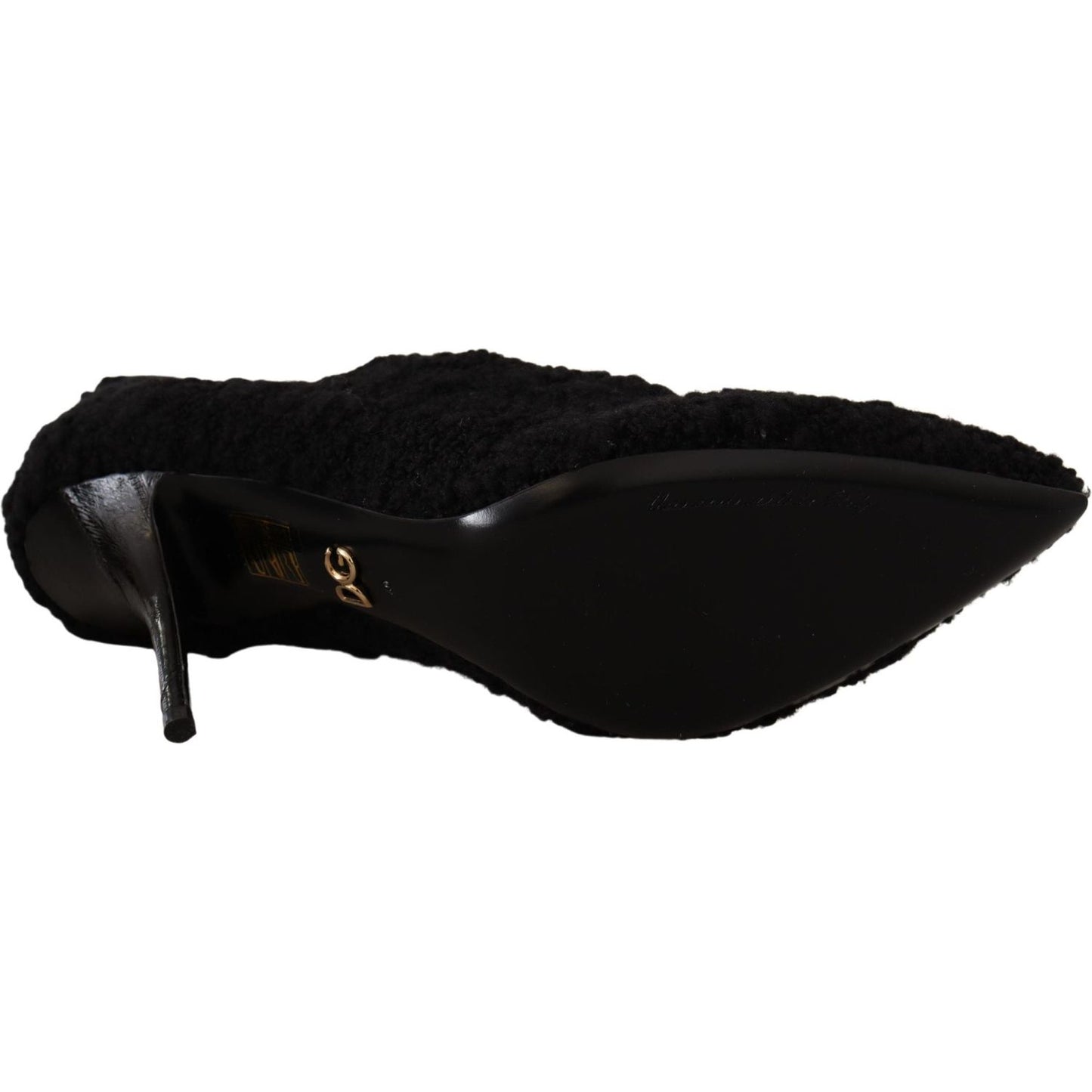 Dolce & Gabbana Black Stiletto Heels Mid Calf Women Boots