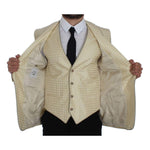 Dolce & Gabbana Beige Polka Dot Silk 2 Piece Blazer GTT10086-3