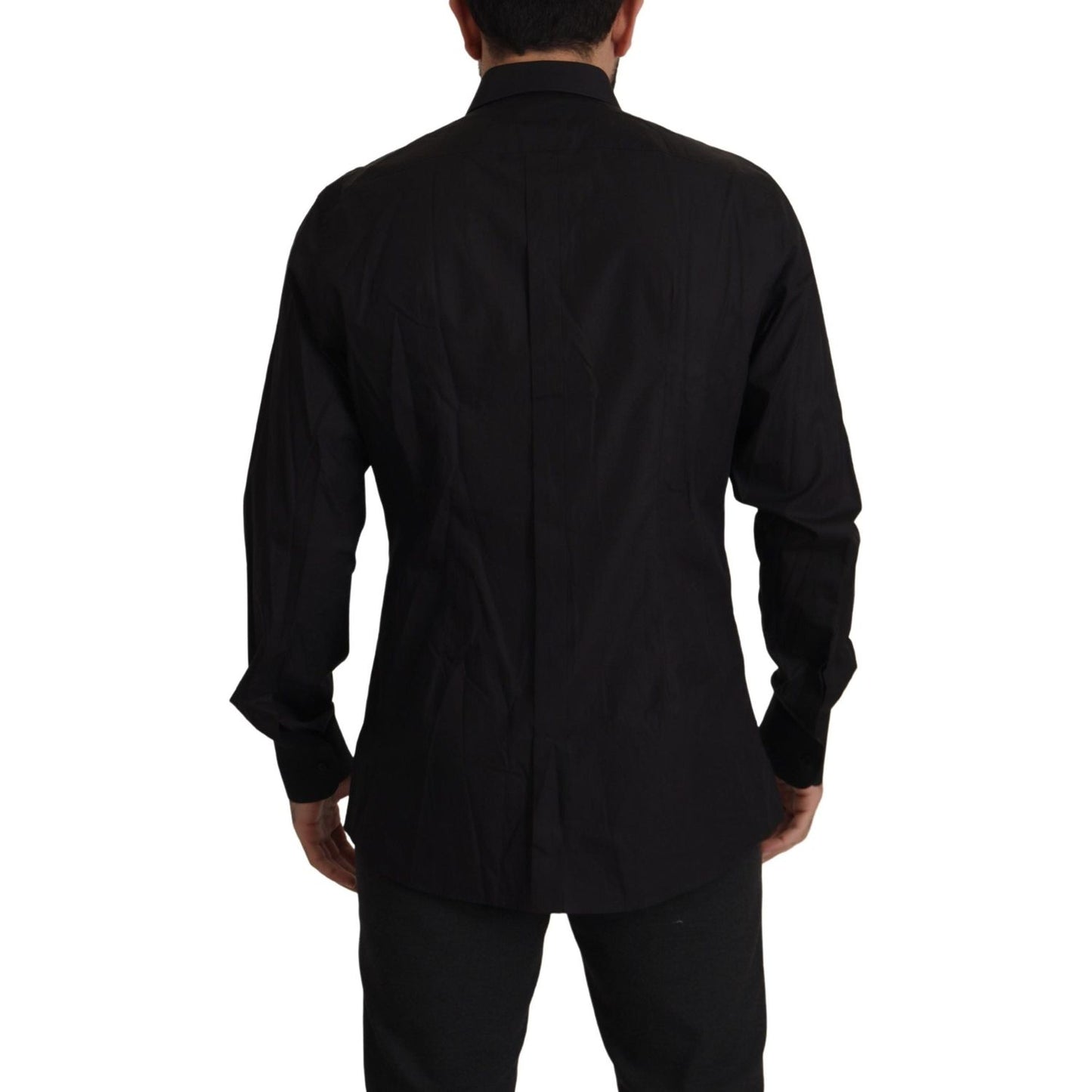 Dolce & Gabbana Black GOLD Slim Fit Tuxedo Dress Shirt TSH82938- 37