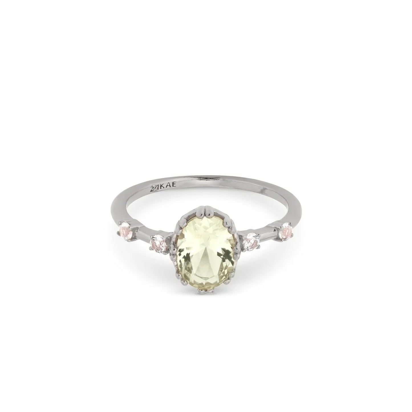 24KAE JEWELS JEWELRY Mod. 12406S/56 elegant gemstone ring with delicate accents