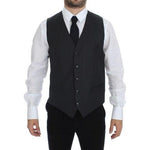 Dolce & Gabbana Gray Wool Formal Dress Vest Gilet Weste GSS12050-1