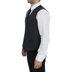 Dolce & Gabbana Gray Wool Formal Dress Vest Gilet Weste GSS12050-1