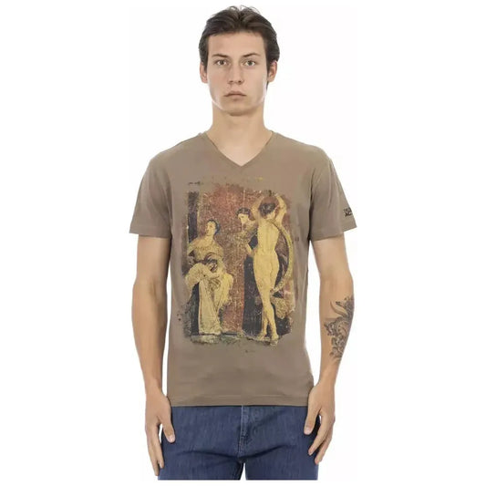 Trussardi Action Brown Cotton Men's T-Shirt