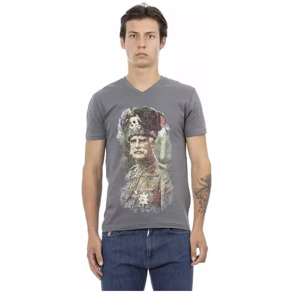 Trussardi Action Gray Cotton Men's T-Shirt TR-22828-S