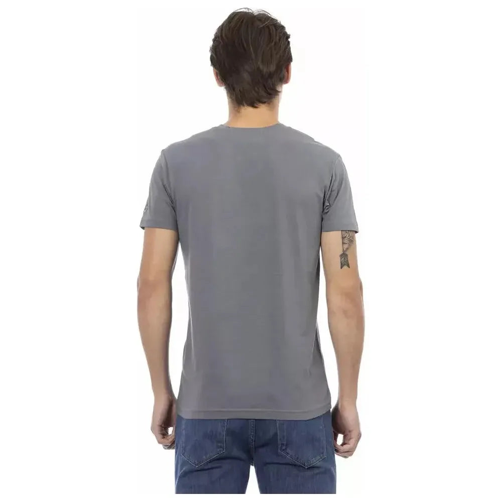 Trussardi Action Gray Cotton Men's T-Shirt TR-22828-S