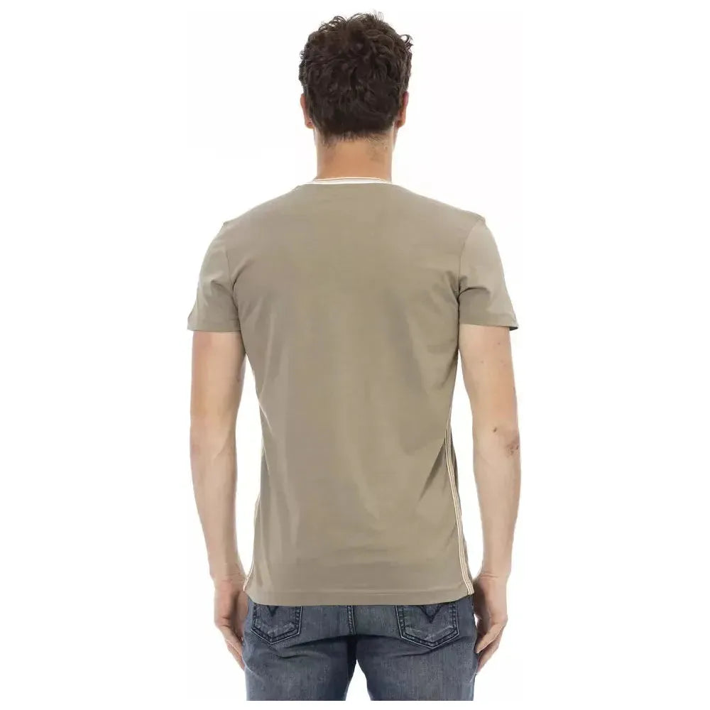 Trussardi Action Green Cotton Men T-Shirt TR-22748-L
