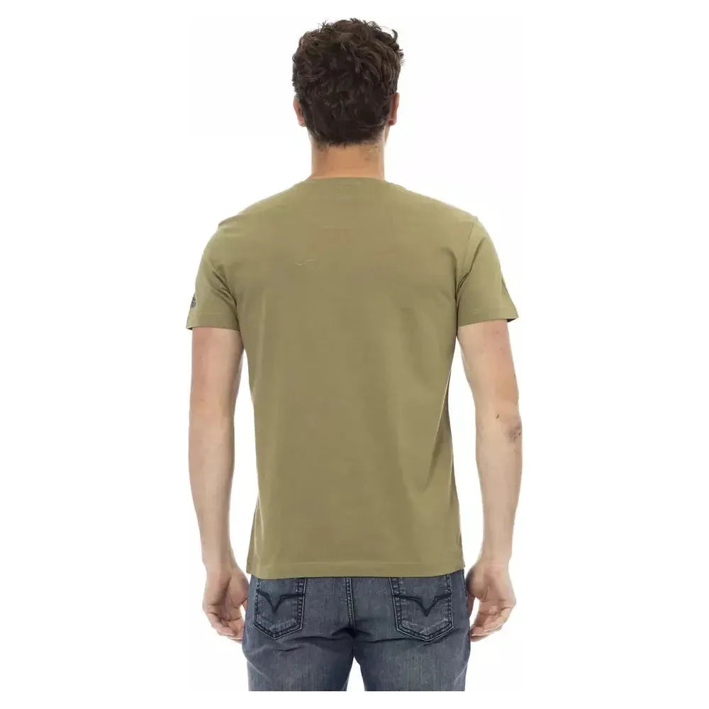 Trussardi Action Green Cotton Men T-Shirt TR-22767-S