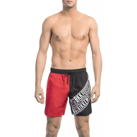 Bikkembergs Red Polyester Men Swim Short