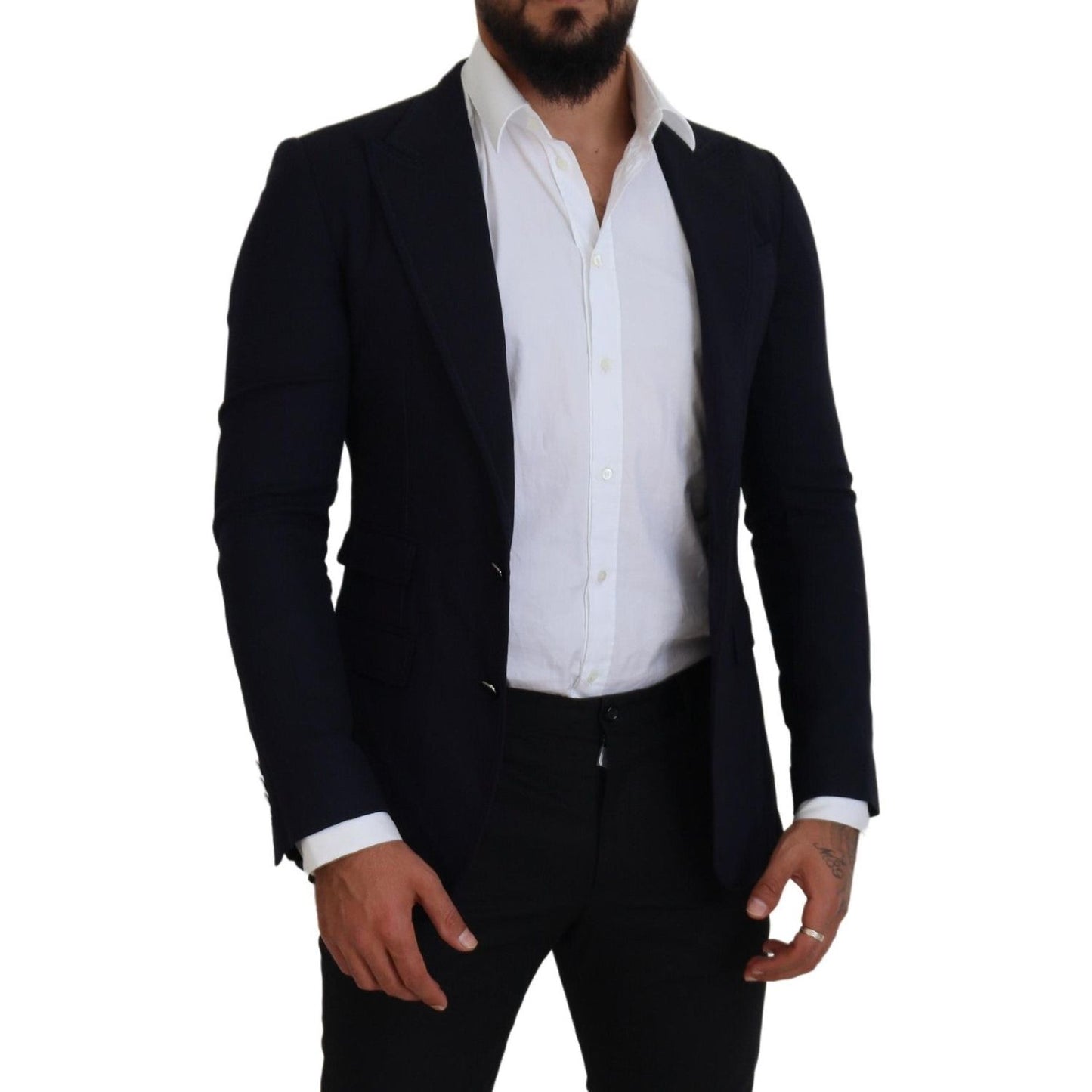 Dolce & Gabbana Blue Wool Formal Taormina Blazer KOS2130- 48
