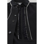 Dolce & Gabbana GOLD Black Tuxedo Slim Fit Cotton Shirt TSH83815- 41