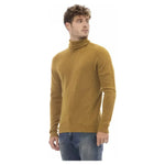 Alpha Studio Brown Alpaca Men Sweater AL-23408-IT50 | L