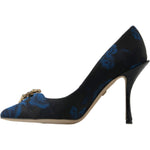 Dolce & Gabbana Elegant Blue Crystal Embellished Pumps Dolce & Gabbana Dark Slate Gray