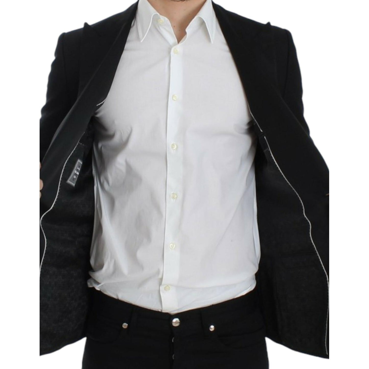 Dolce & Gabbana Black wool silk SICILIA blazer SIG12301-1