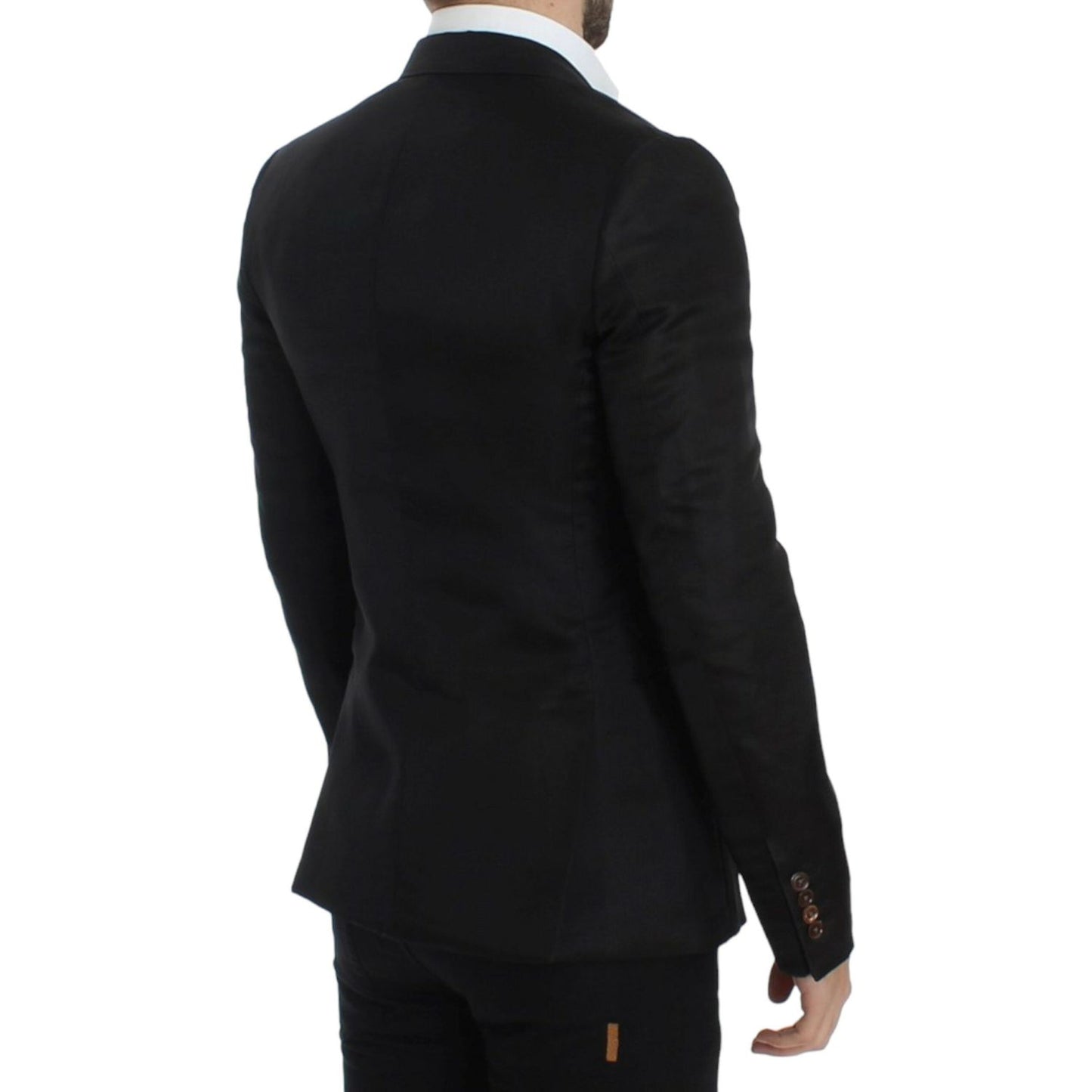 Dolce & Gabbana Black silk slim fit blazer SIG12299-2