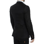 Dolce & Gabbana Black silk slim fit blazer SIG12299-2