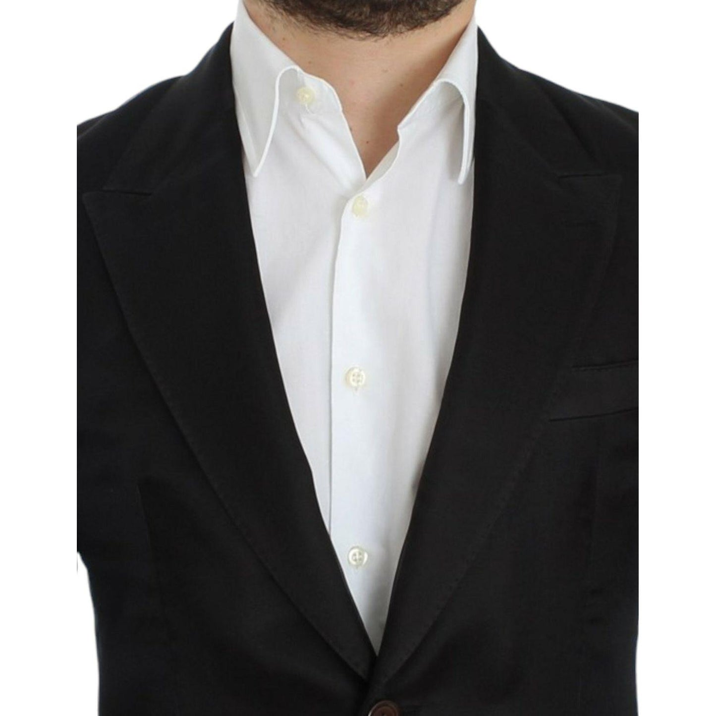 Dolce & Gabbana Black silk slim fit blazer SIG12299-2