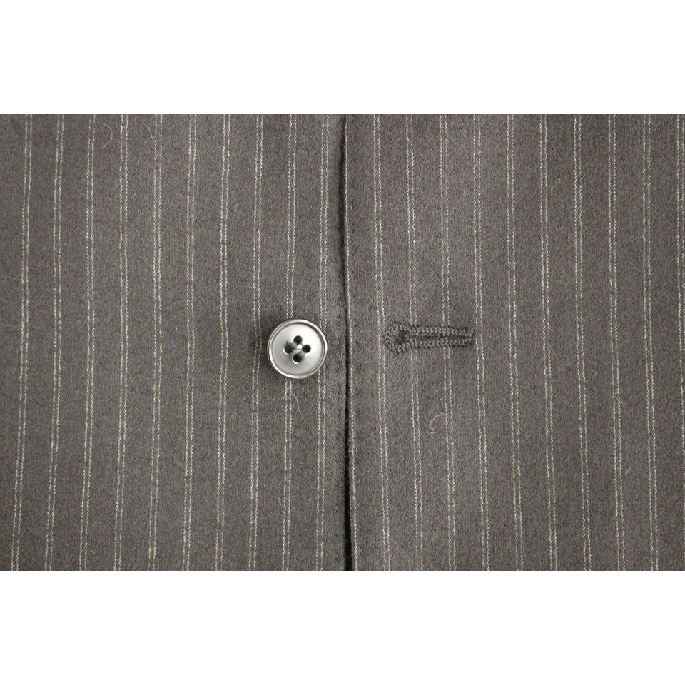 Dolce & Gabbana Black Striped Wool Single Breasted Vest GSS12010-1