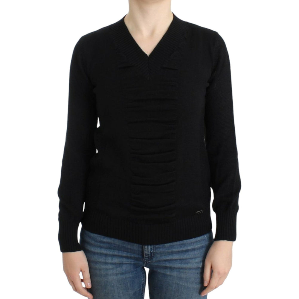 Costume National Black V-neck wool sweater SIG12087-1