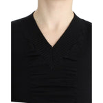 Costume National Black V-neck wool sweater SIG12087-1