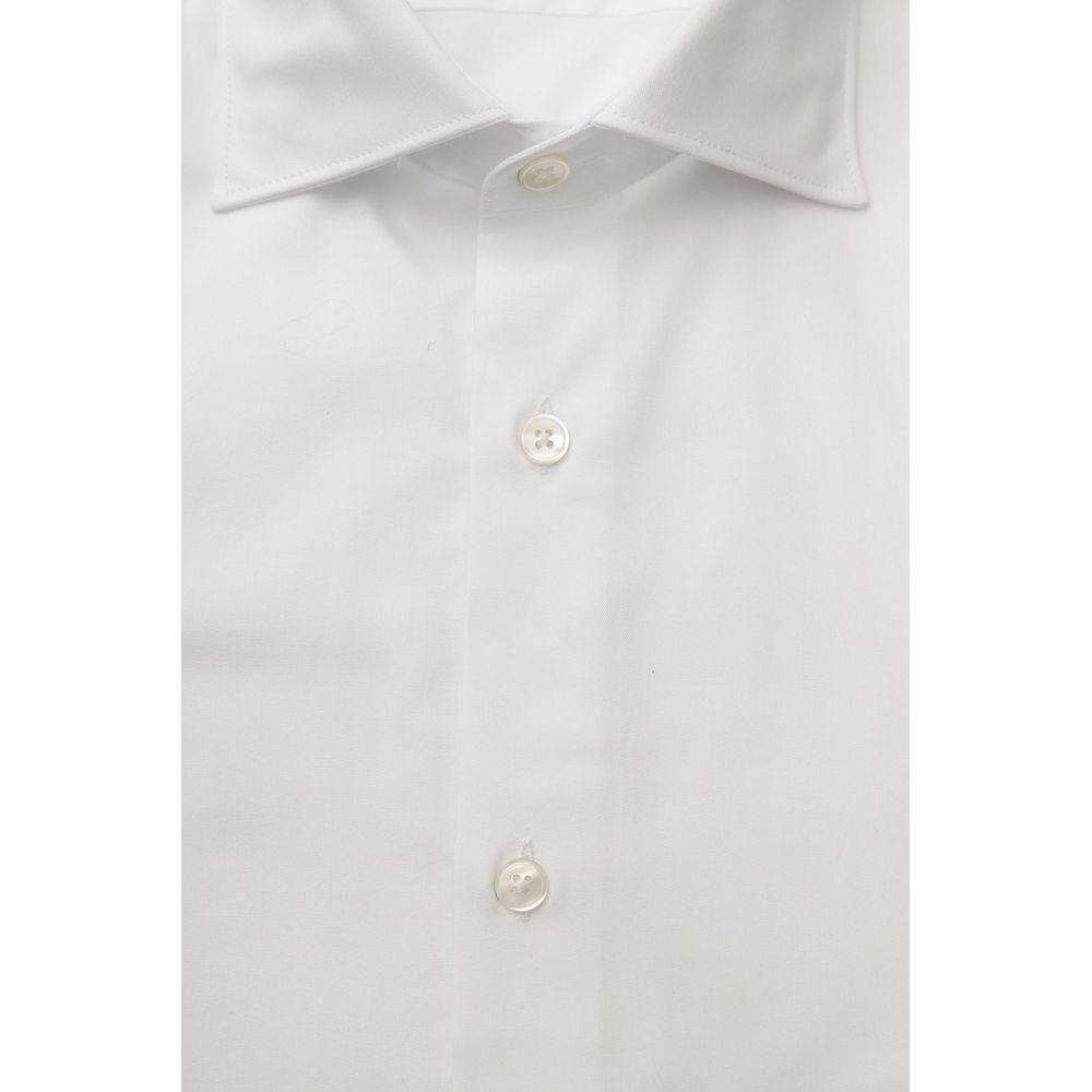 Bagutta White Cotton Men's Shirt BA-23956-S