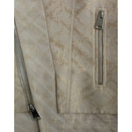 Zeyneptosun Beige brocade sleeveless jacket MOM10089-1