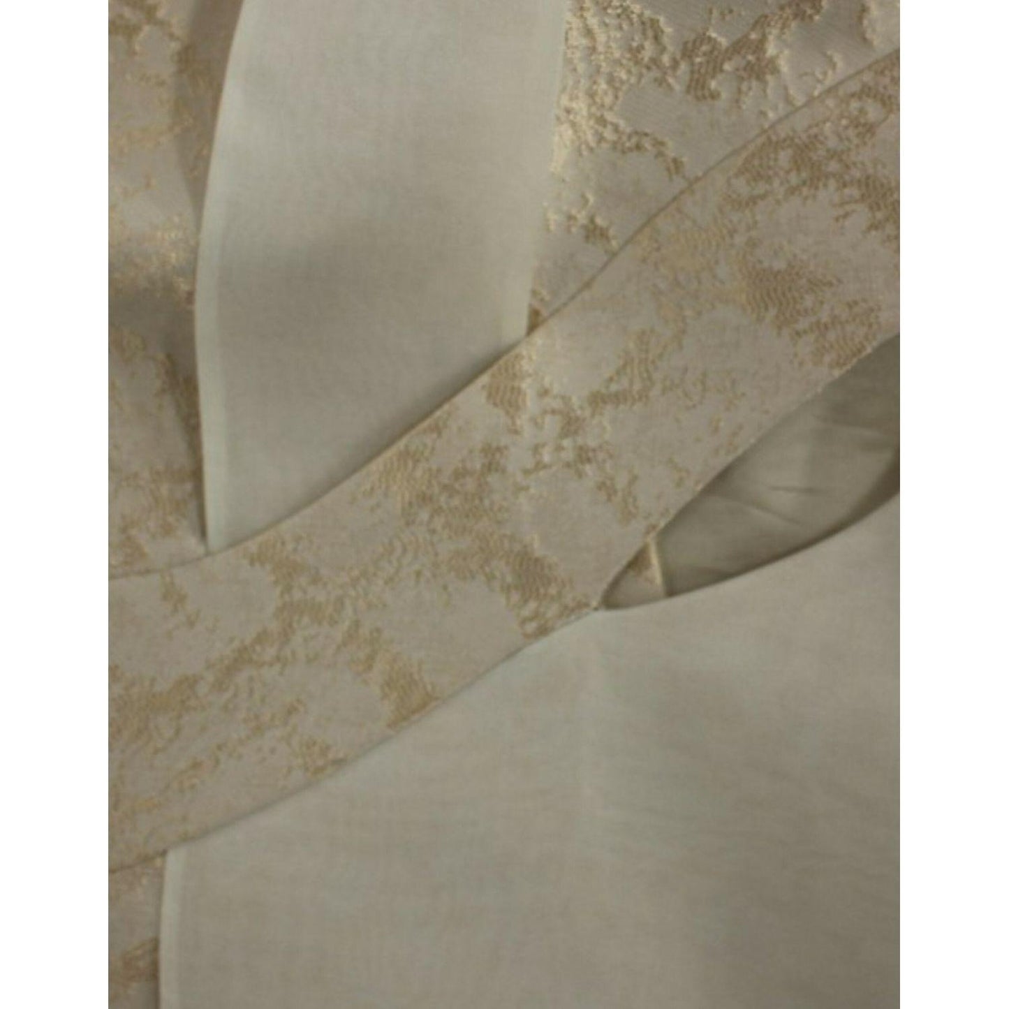 Zeyneptosun Beige brocade sleeveless jacket vest MOM10090-1