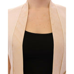 Zeyneptosun Beige brocade sleeveless jacket vest MOM10090-1