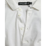 Dolce & Gabbana White Collared Short Sleeve Crown T-shirt TSH85165-44