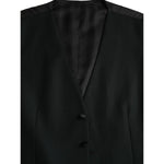 Dolce & Gabbana Black Wool Waistcoat Dress Formal Vest TSH851982-52