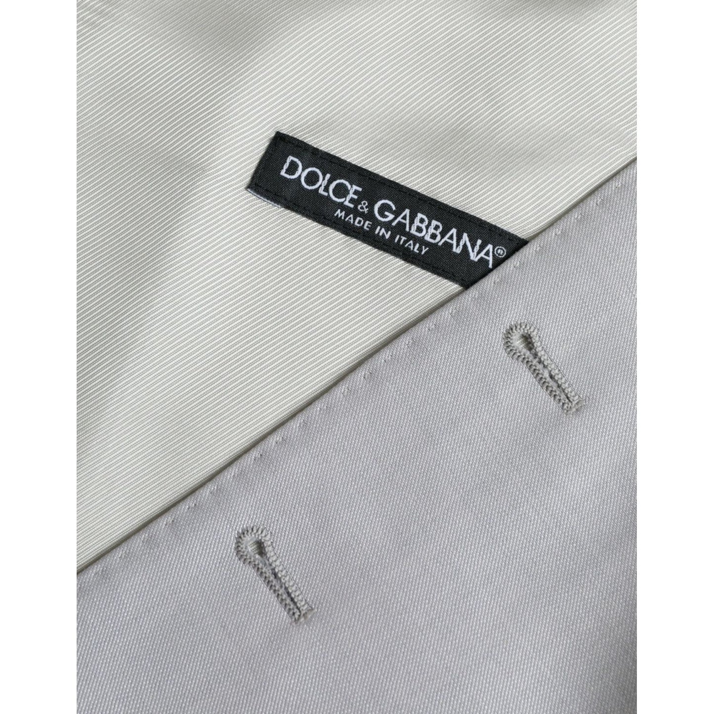 Dolce & Gabbana Light Gray Wool Formal Dress Waistcoat Vest TSH851987-52