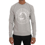 Frankie Morello Gray Cotton Crewneck Pullover Sweater TSH1291#2-2
