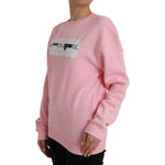 Philippe Model Pink Cotton Logo Print Long Sleeves Pullover Sweater TSH83294-XL
