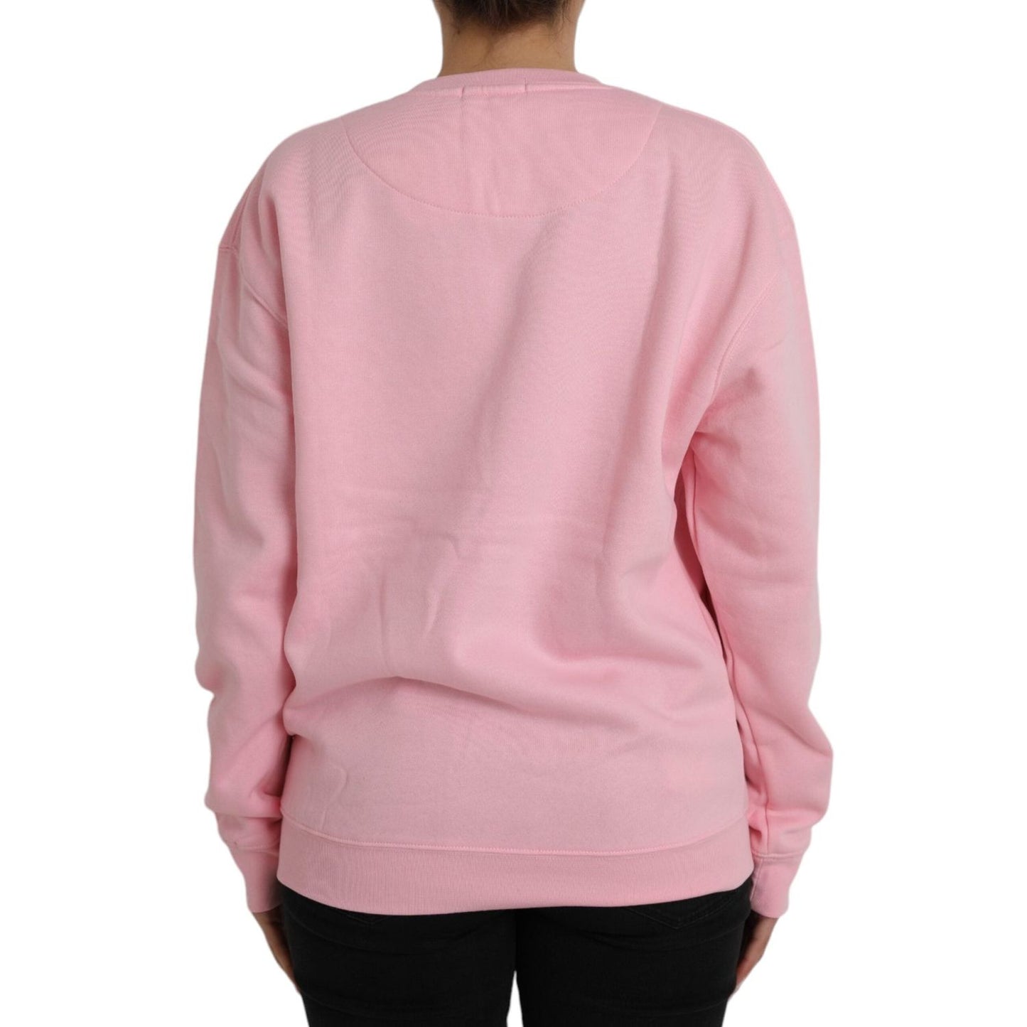 Philippe Model Pink Cotton Logo Print Long Sleeves Pullover Sweater TSH83294-XL